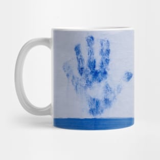 Blue Handprints Mug